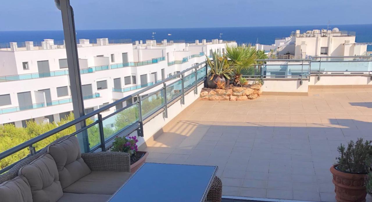 Apartamento Atico Pinar de Garrucha con vistas al mar-Gran Terraza Exterior foto