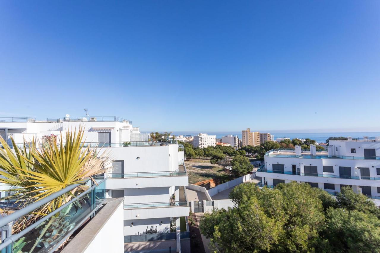 Apartamento Atico Pinar de Garrucha con vistas al mar-Gran Terraza Exterior foto